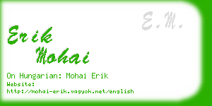 erik mohai business card